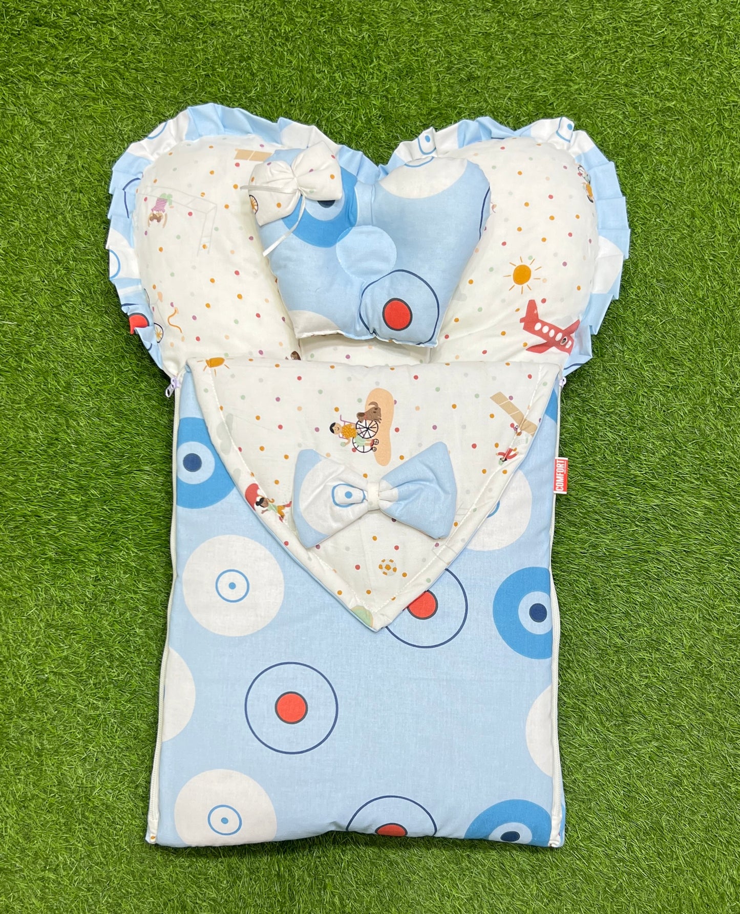 Heart Shaped Style Fancy Carry Nest - Sky Blue