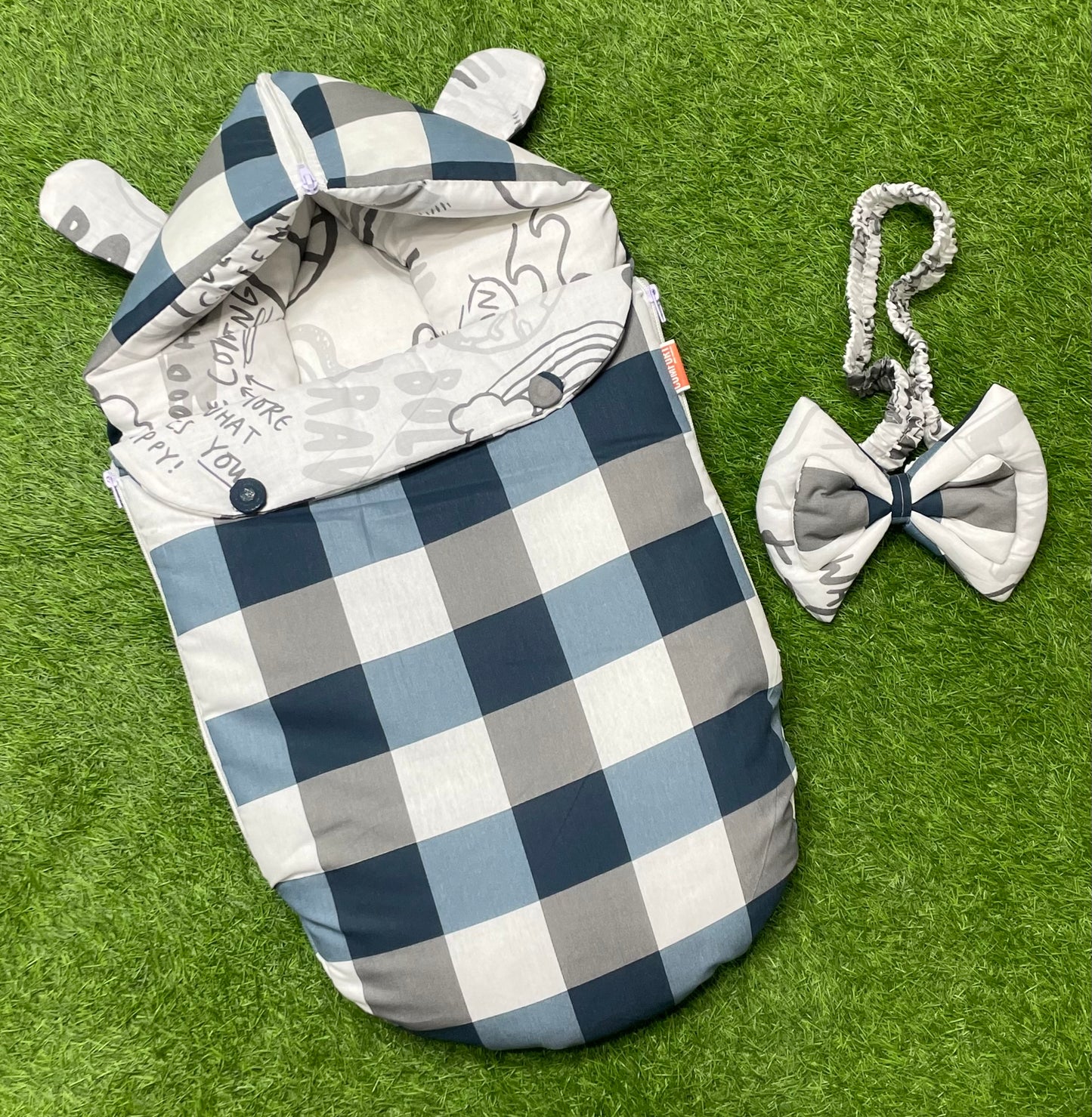 Double bow carry nest (Blue Checkered)