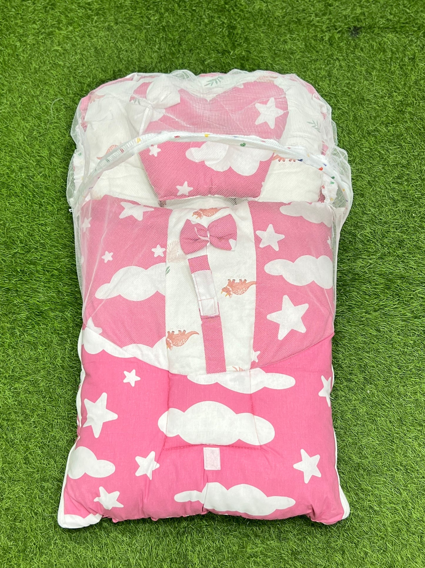 Export Quality Carry Nest With Mosquito Net / Sleeping Bag (pink)