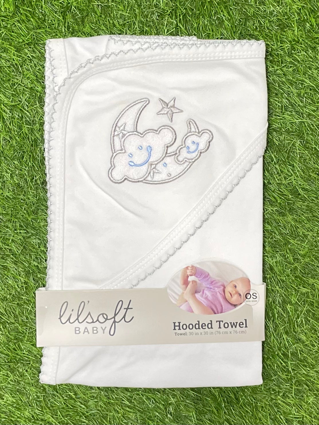 Embrioded Baby Wrapping Sheet (grey cloud)