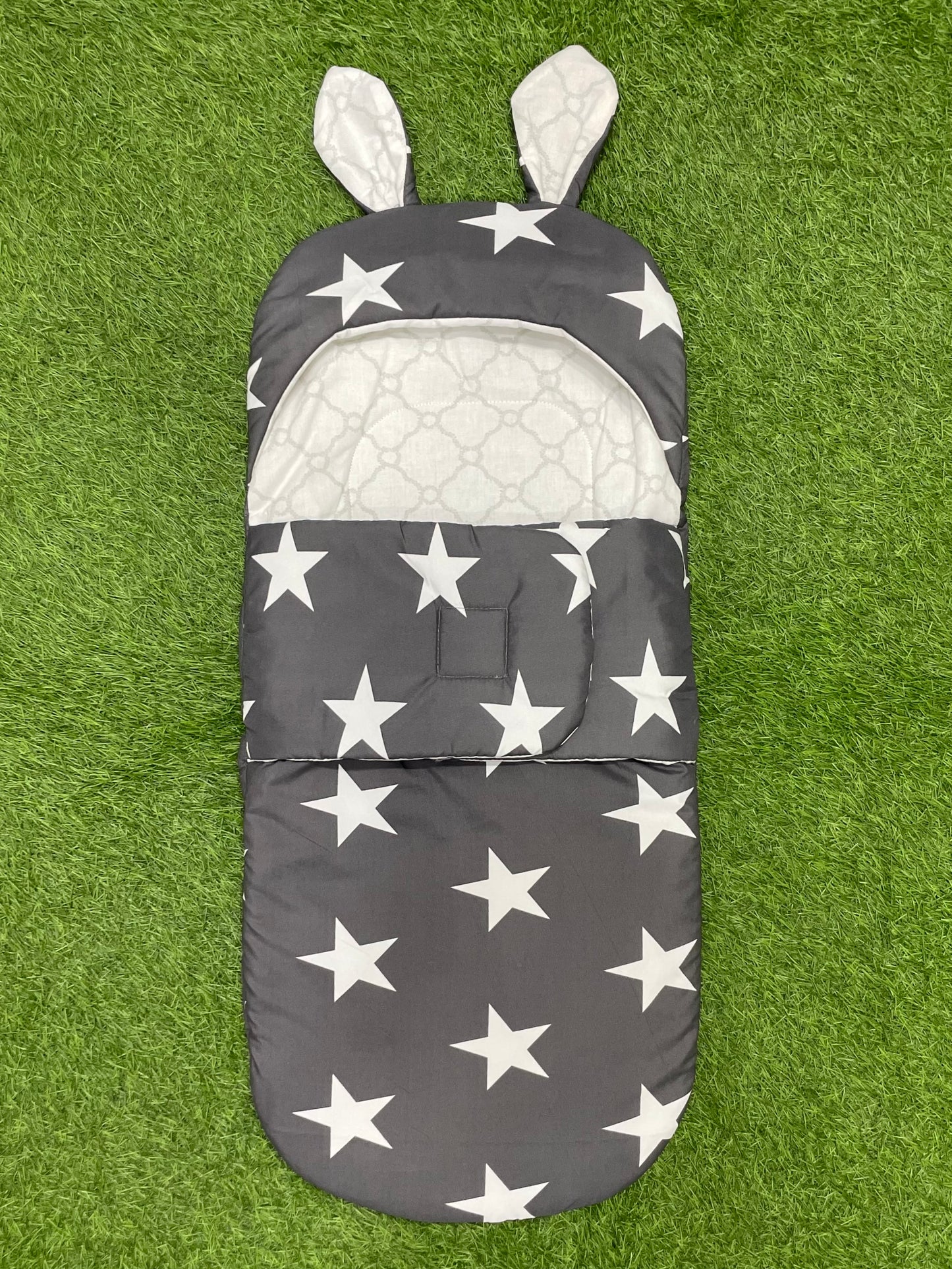 Rabbit Swaddle Cotton (Grey Stars)