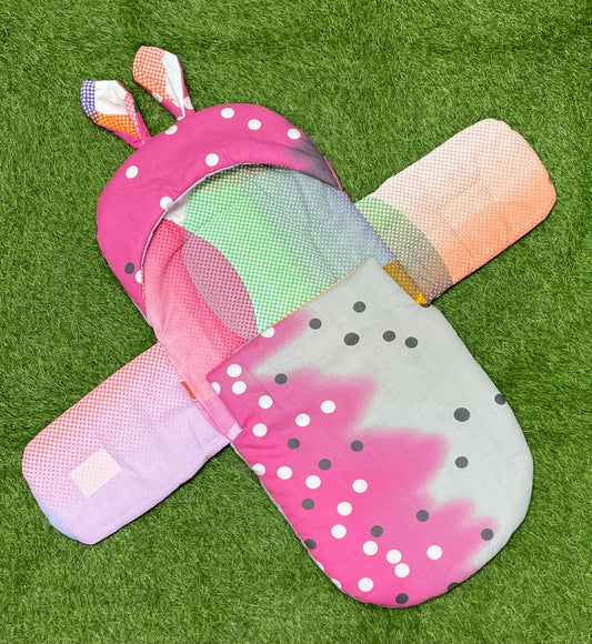 Rabbit Swaddle Wrap - Cotton (Pink Shocker)