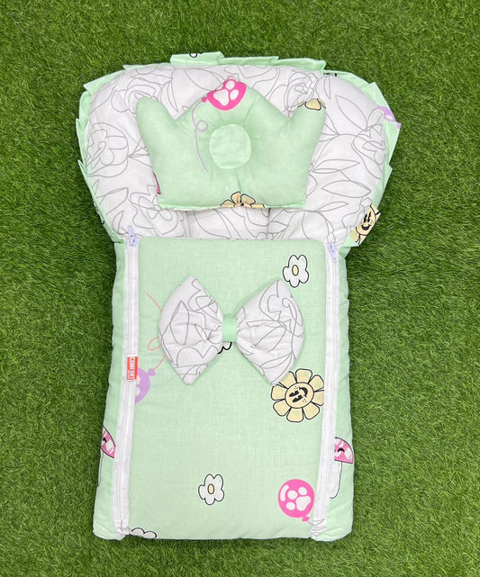 Butterfly Bow Carry Nest (Green Floral)