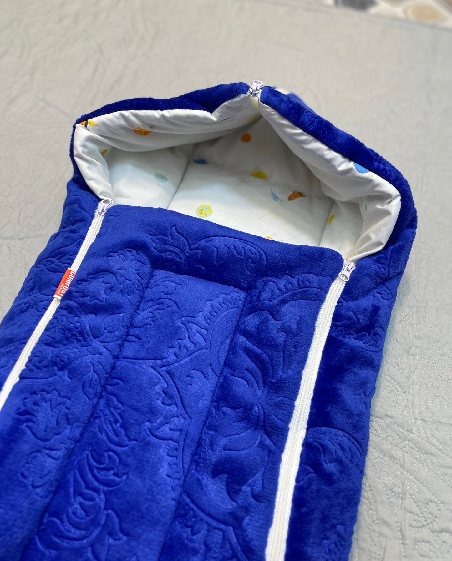 Premium Quality Fleece Hooded Carry Nest & Sleeping Bag (Navy Blue)