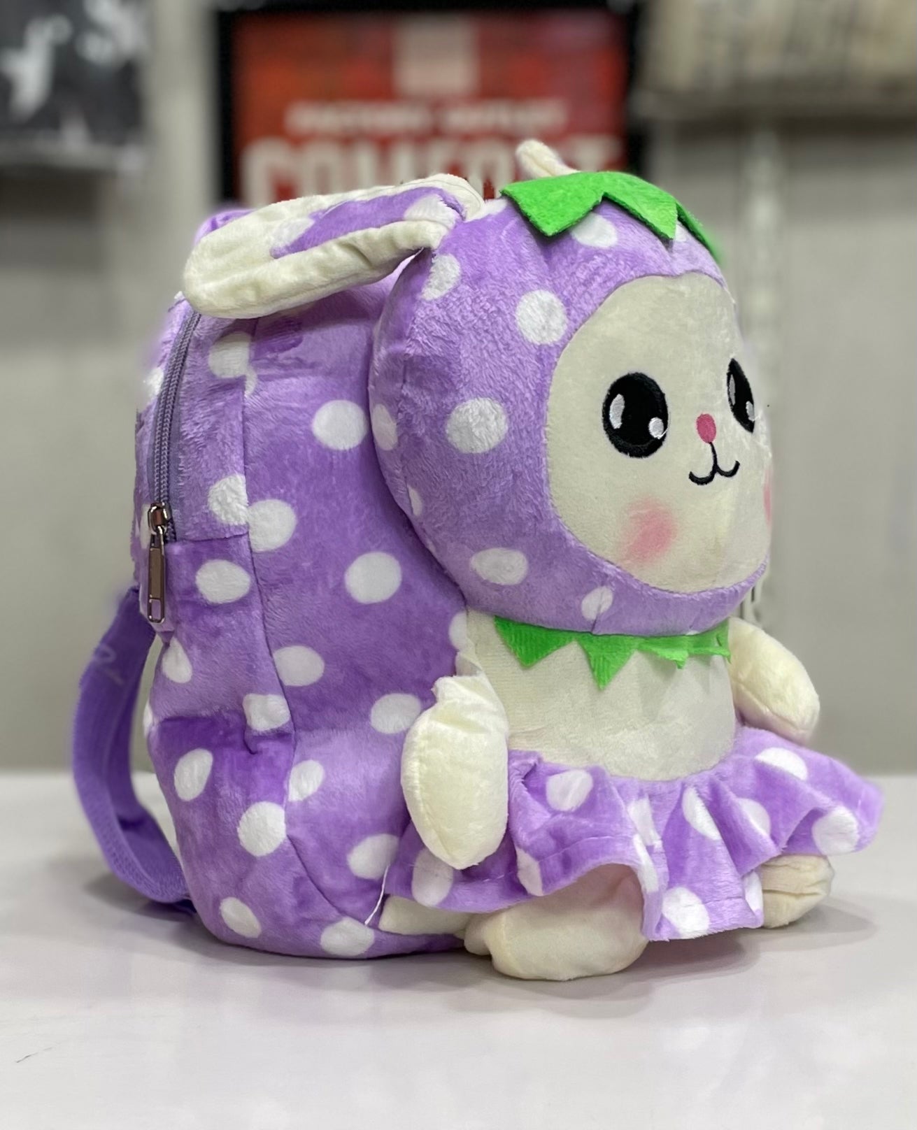 Baby Stuffed Toy School Bag - Purple Doll