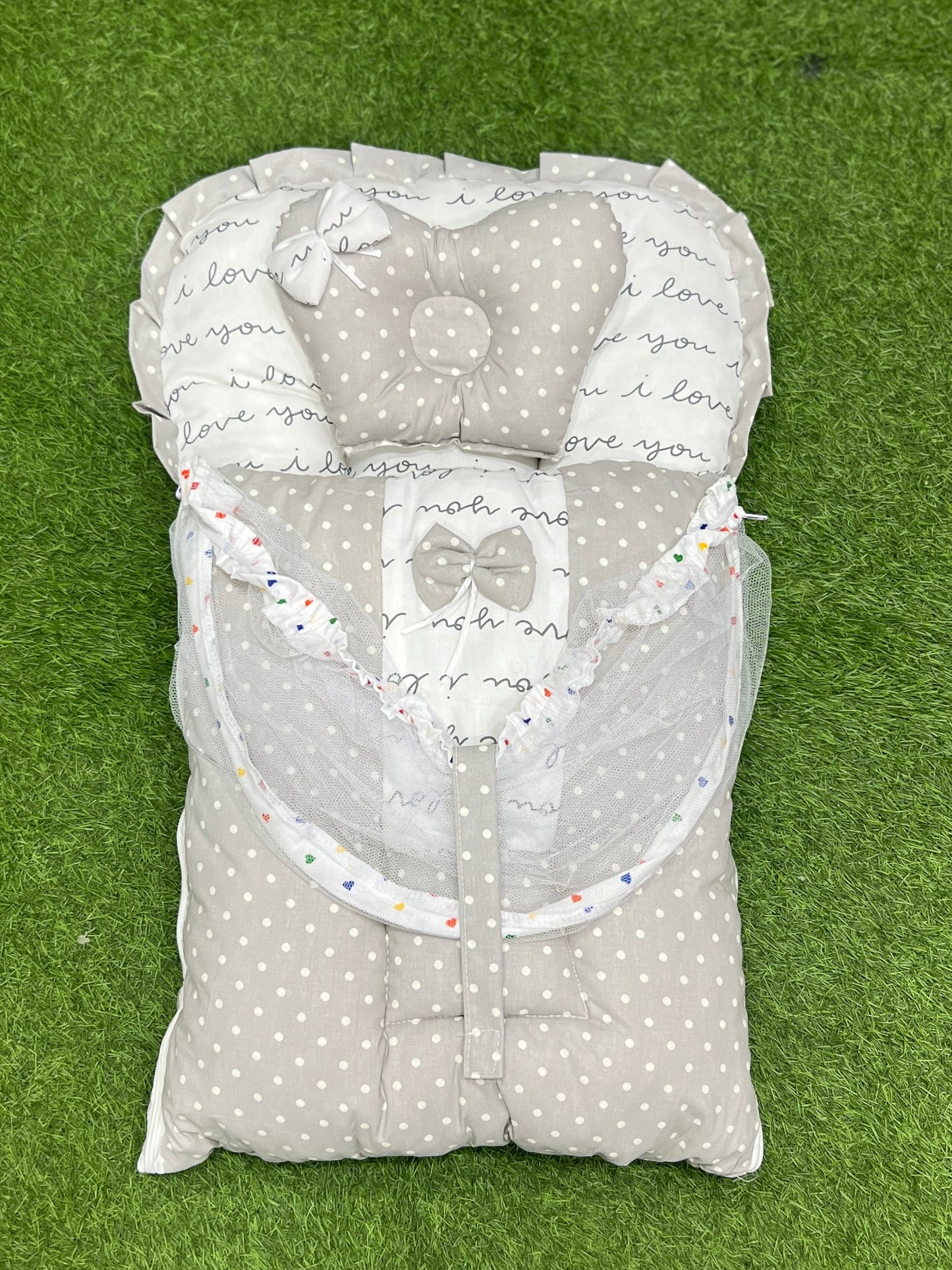 Export Quality Carry Nest With Mosquito Net / Sleeping Bag (Grey)