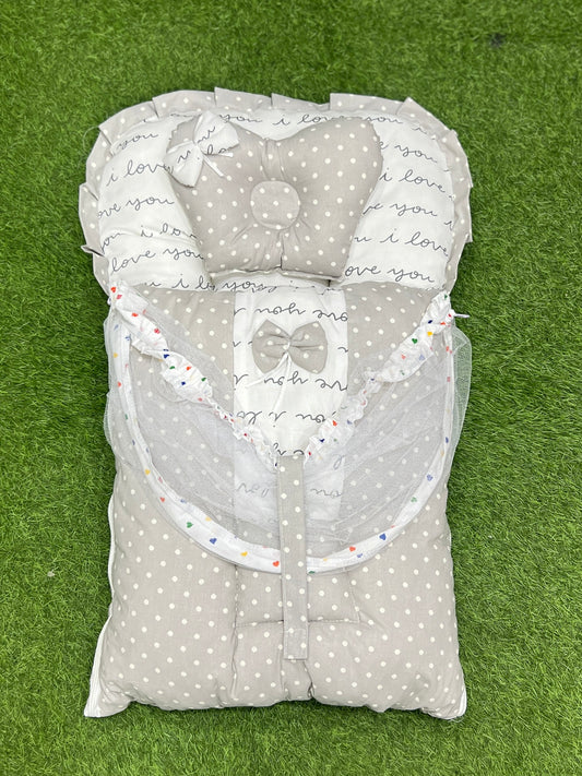 Export Quality Carry Nest With Mosquito Net / Sleeping Bag (Grey)
