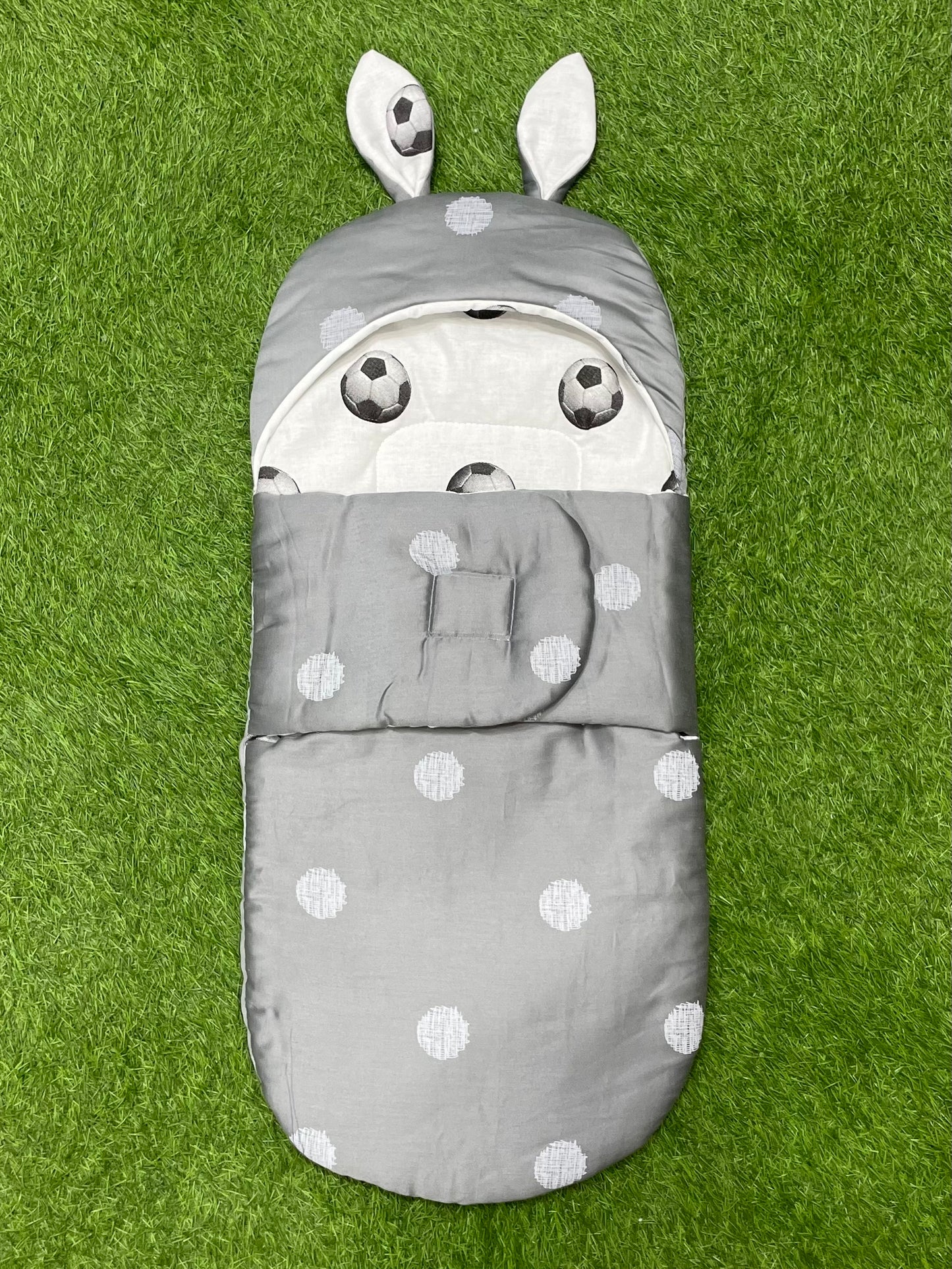 Rabbit Swaddle Wrap - Cotton (Grey Silk)