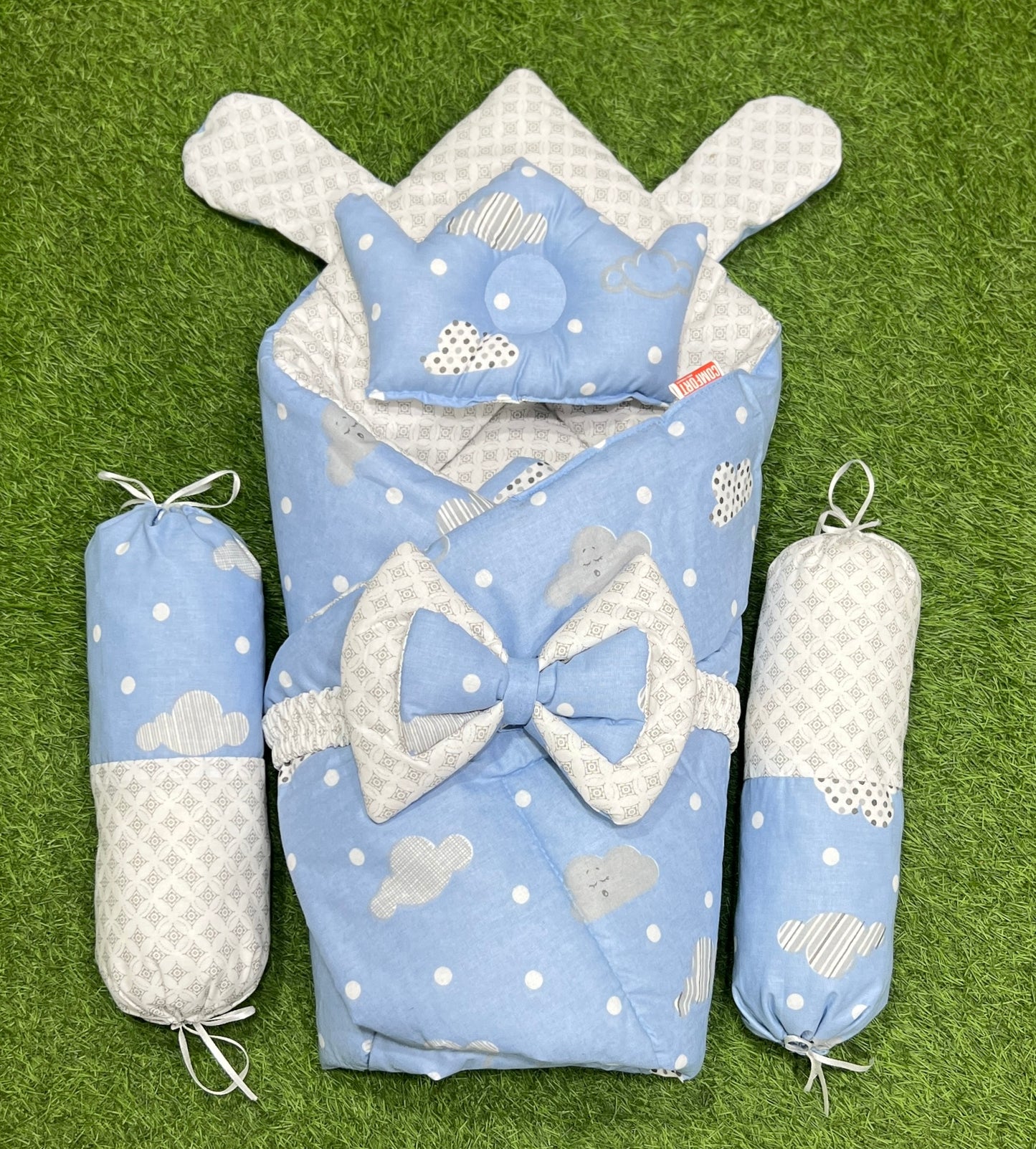 5pcs 2in1 Carry Nest plus Comforter (Blue)