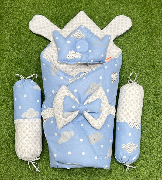 5pcs 2in1 Carry Nest plus Comforter (Blue)