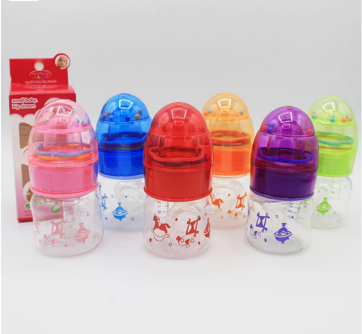 Newborn Feeder Bottle with Rattle Cap - 2oz/60ml