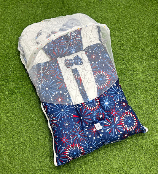 Export Quality Carry Nest With Mosquito Net / Sleeping Bag (Blue Galaxy)