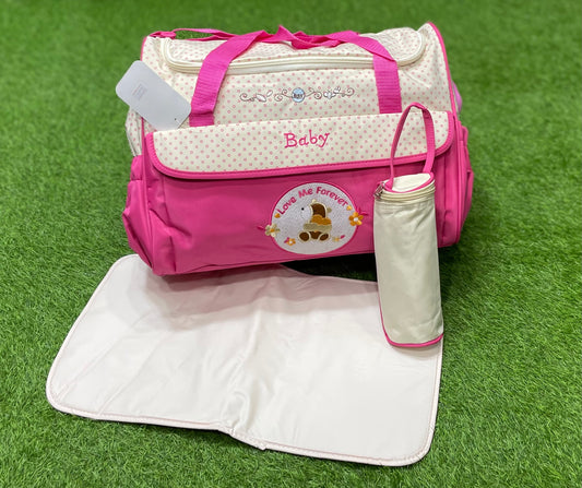 Imported Newborn 3pcs Large Maternity Bag Set - Pink