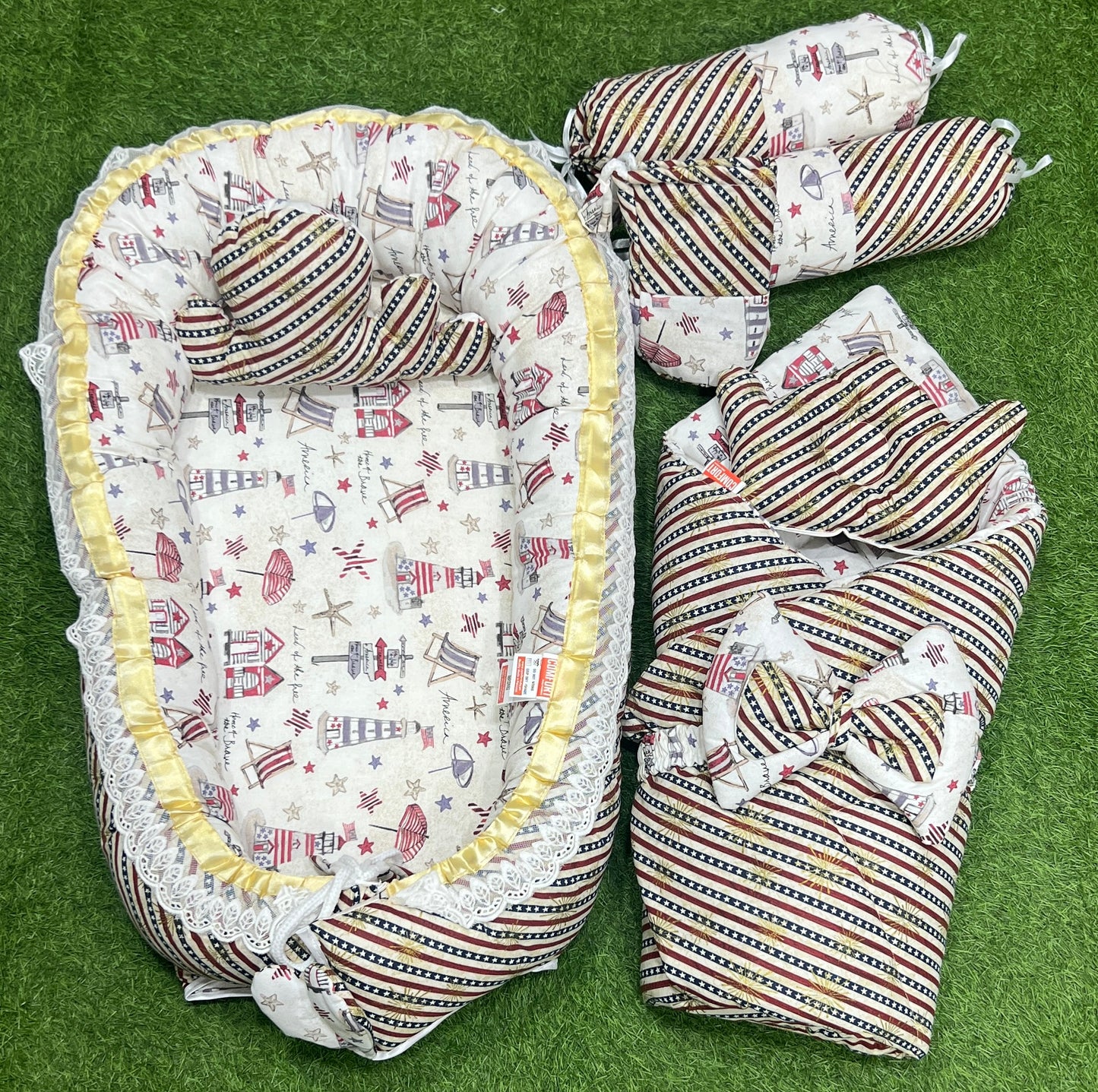 9pcs Baby Snuggle Bed Set - - (Desert Stars)