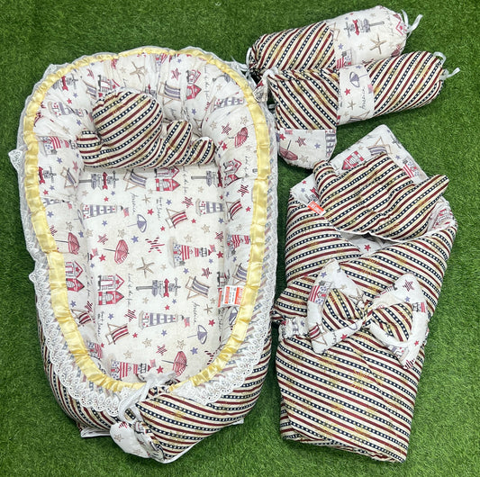 9pcs Baby Snuggle Bed Set - - (Desert Stars)