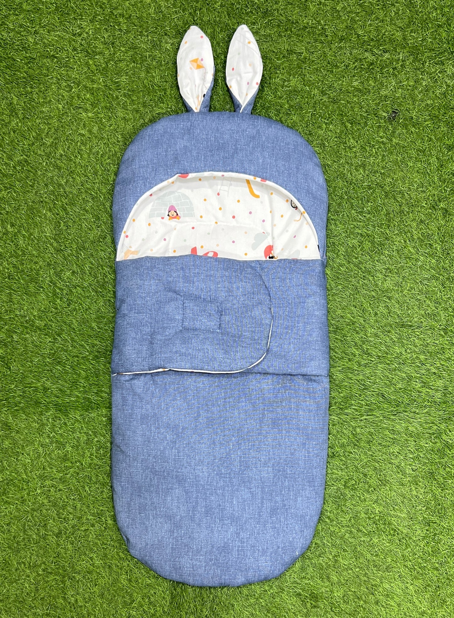 Rabbit Swaddle Cotton (Blue)
