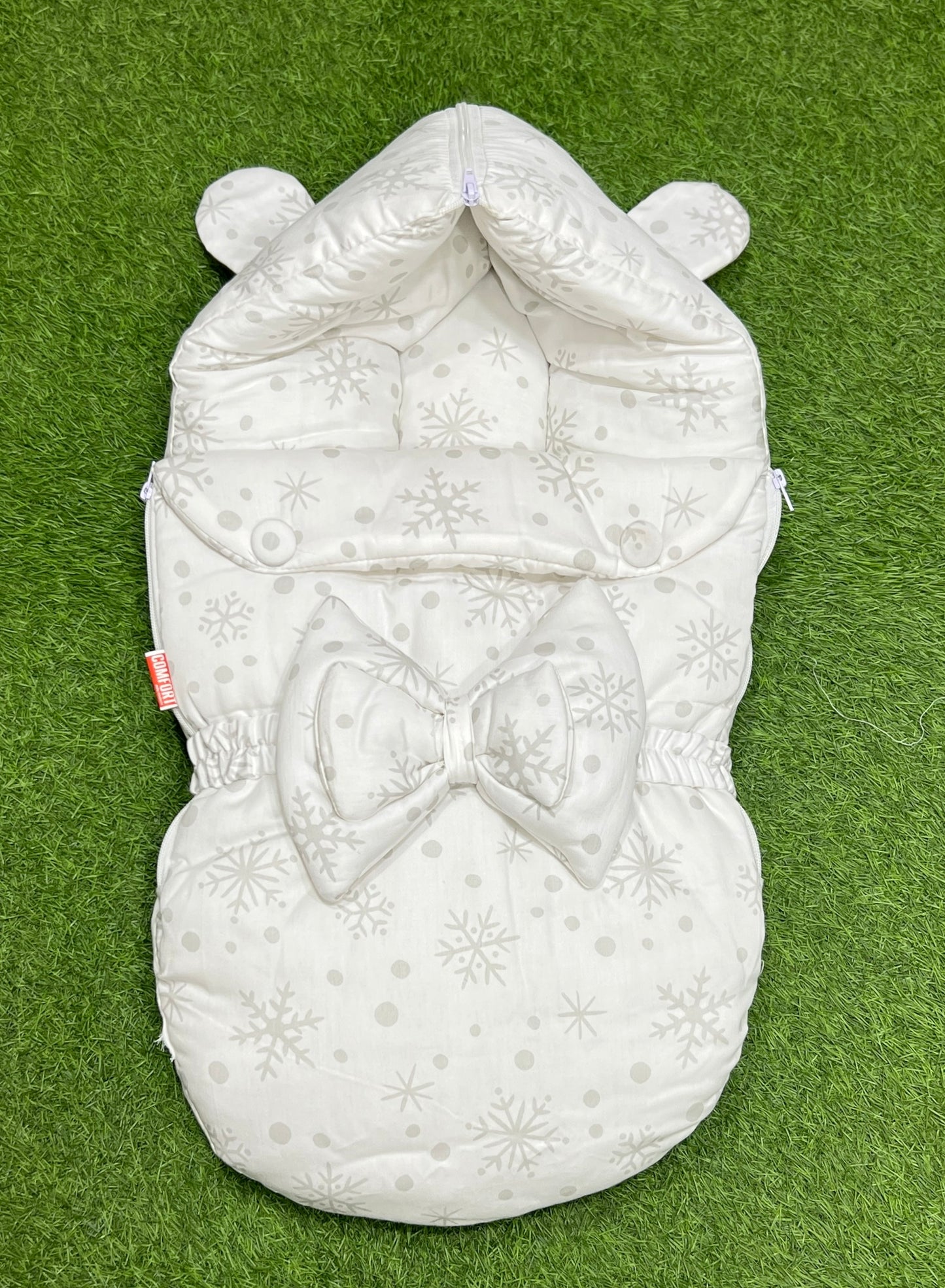 Double Bow Carry Nest (Silky White)*