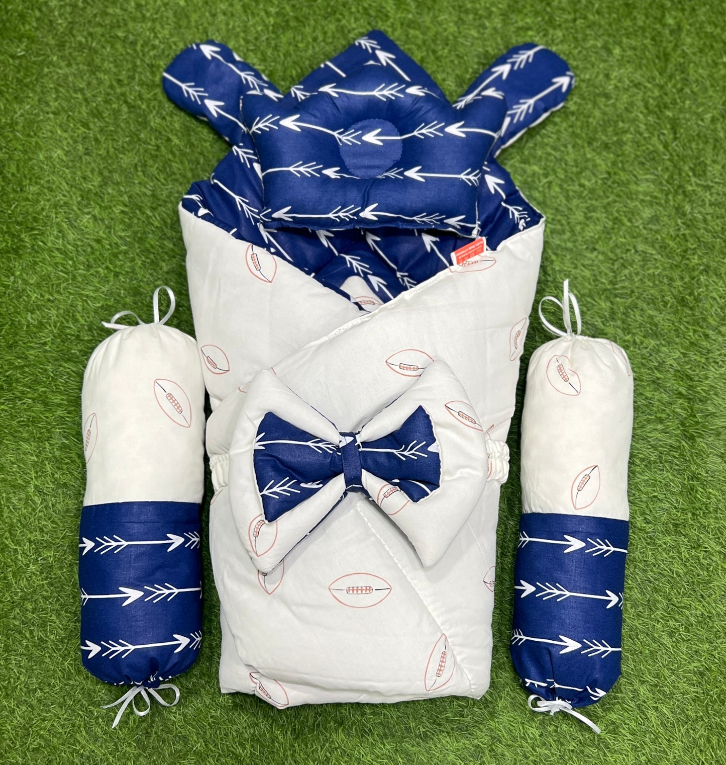 5pcs 2in1 Carry Nest Plus Comforter (Navy Blue)