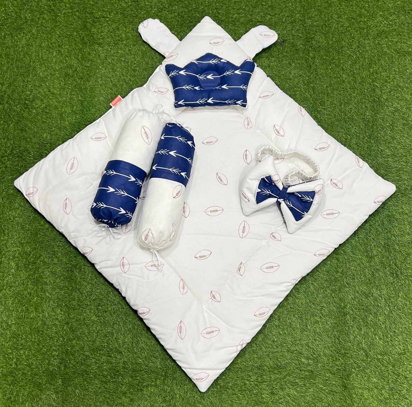 5pcs 2in1 Carry Nest Plus Comforter (Navy Blue)