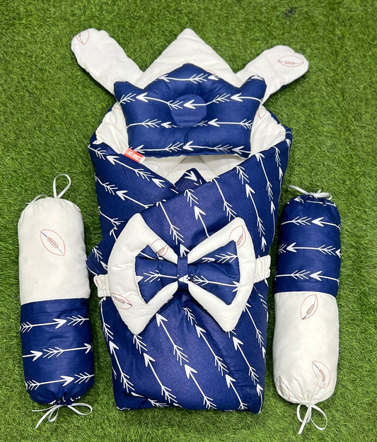 5pcs 2in1 Carry Nest Plus Comforter (Navy Blue)