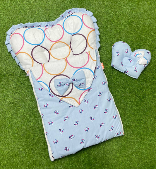 Heart Shaped Style Fancy Carry Nest - Sky Blue