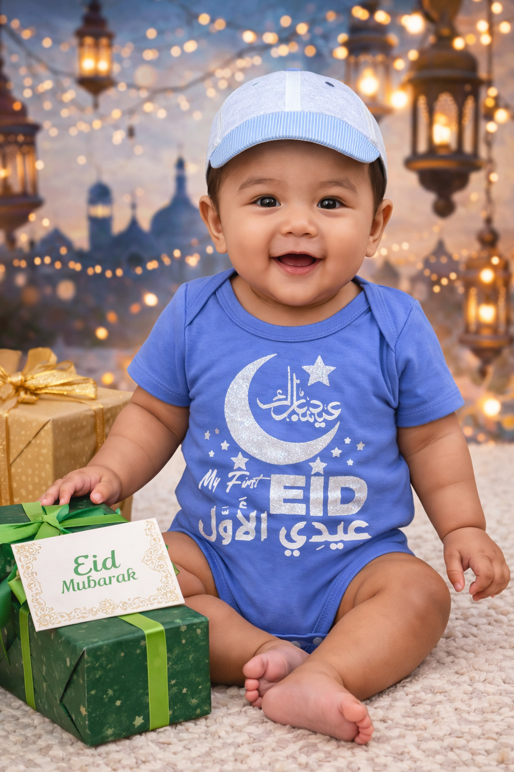 My First Eid Baby Romper - high Quality Comfortable & Stylish Eid Bodysuit for Newborns
