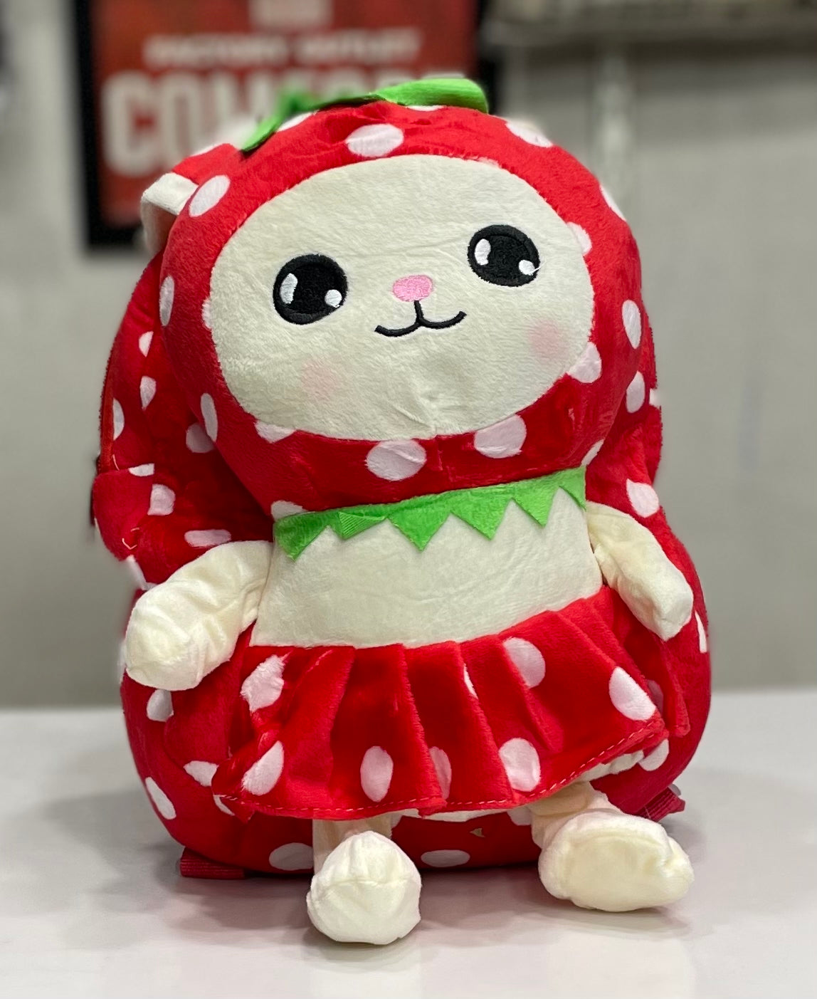 Baby Stuffed Toy School Bag - Red Doll