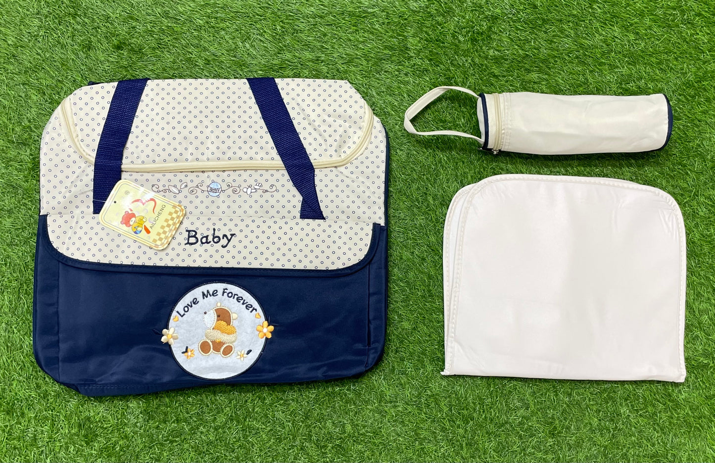 Imported Newborn 3pcs Large Maternity Bag Set - Navy Blue