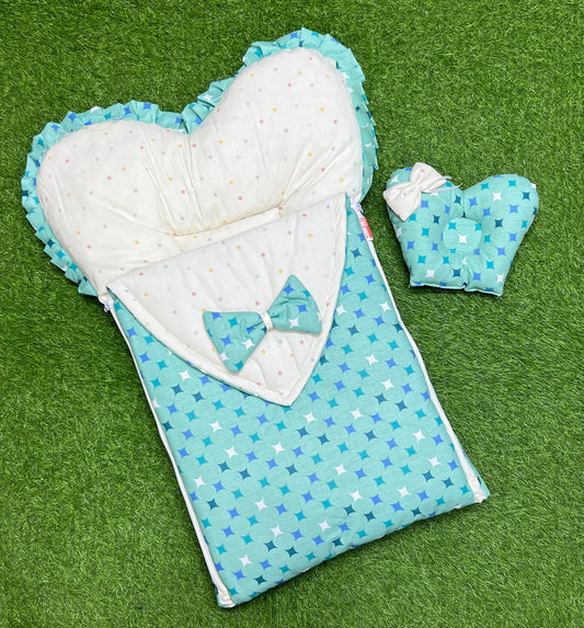 Heart Shaped Style Fancy Carry Nest - sea Green