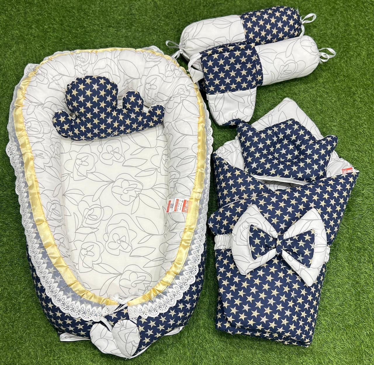 9pcs Baby Snuggle Bed Set -- (Royal Stars)