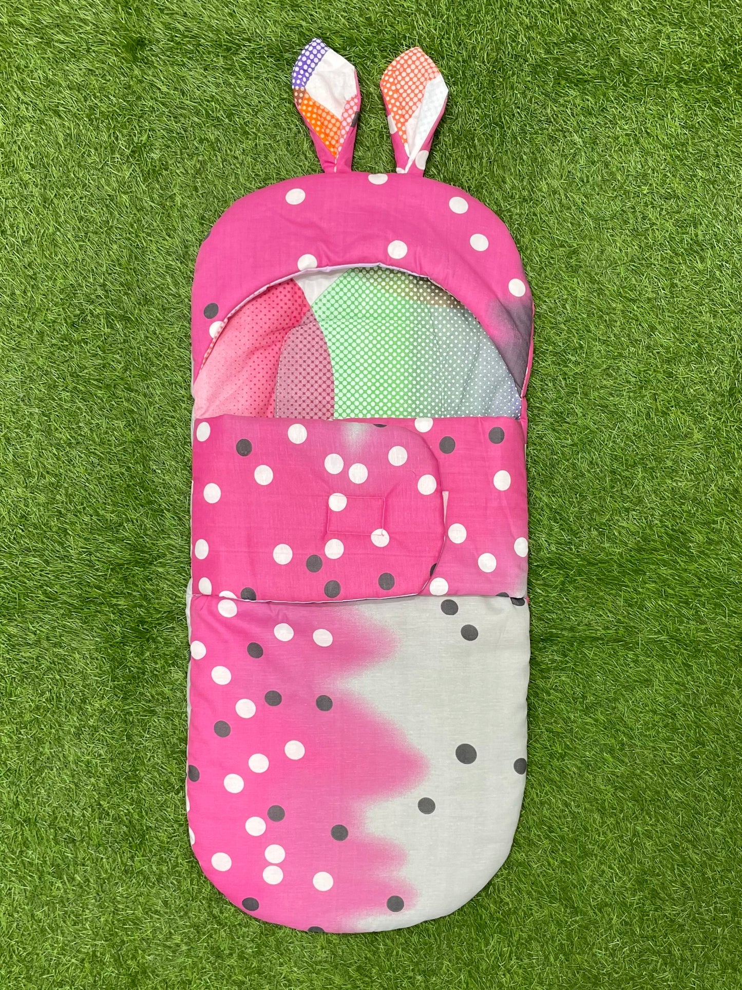 Rabbit Swaddle Wrap - Cotton (Pink Shocker)