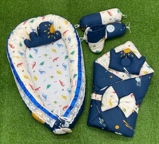 9pcs Baby Snuggle Bed Set -- Blue Galaxy Prime