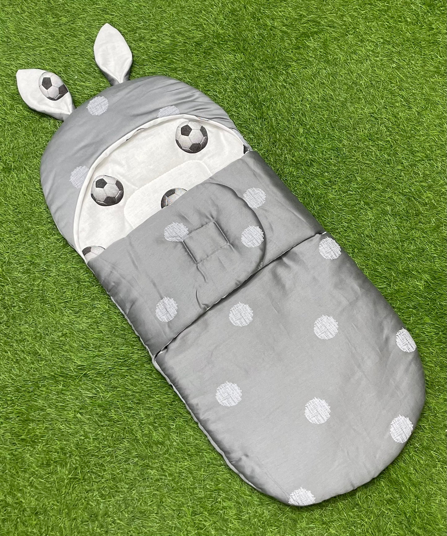 Rabbit Swaddle Wrap - Cotton (Grey Silk)