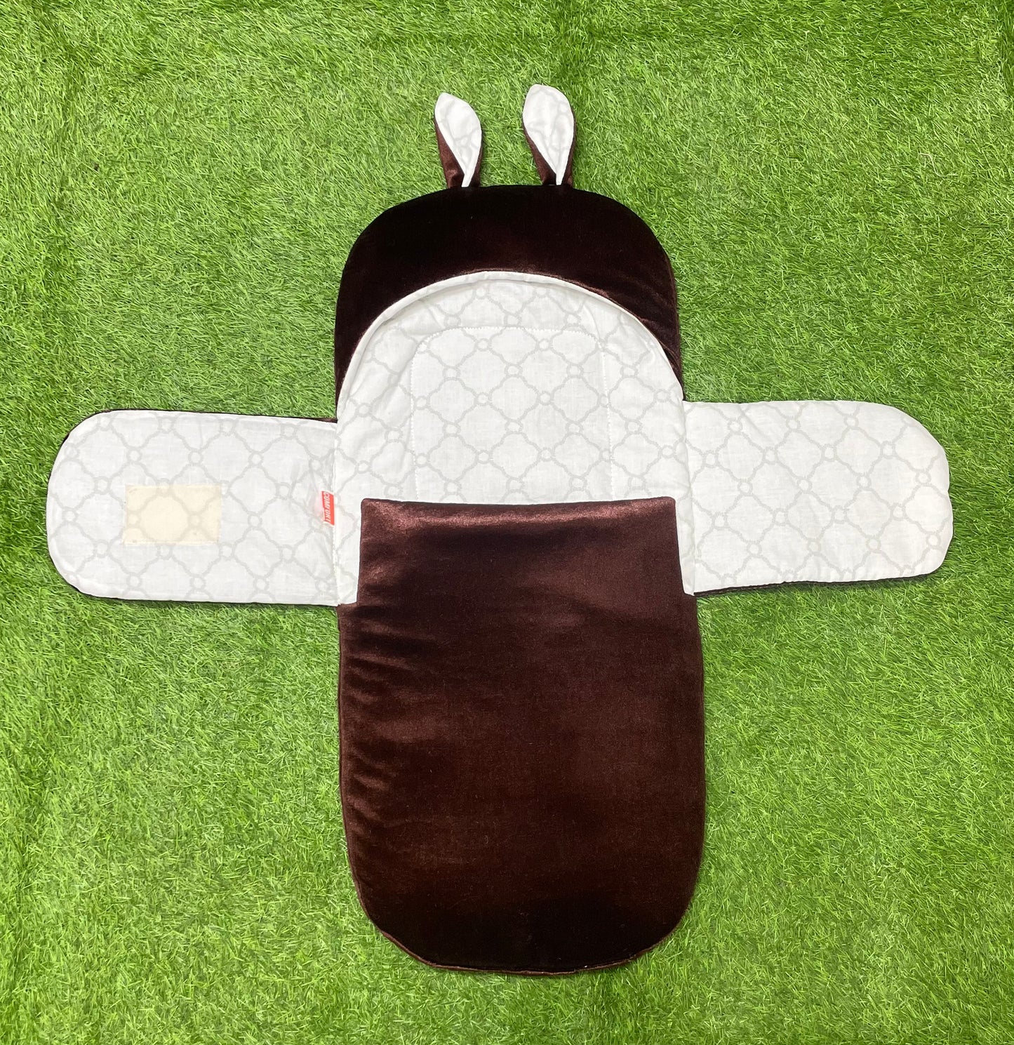 Plush Velvet - Baby Swaddle Wrap - Dark Brown