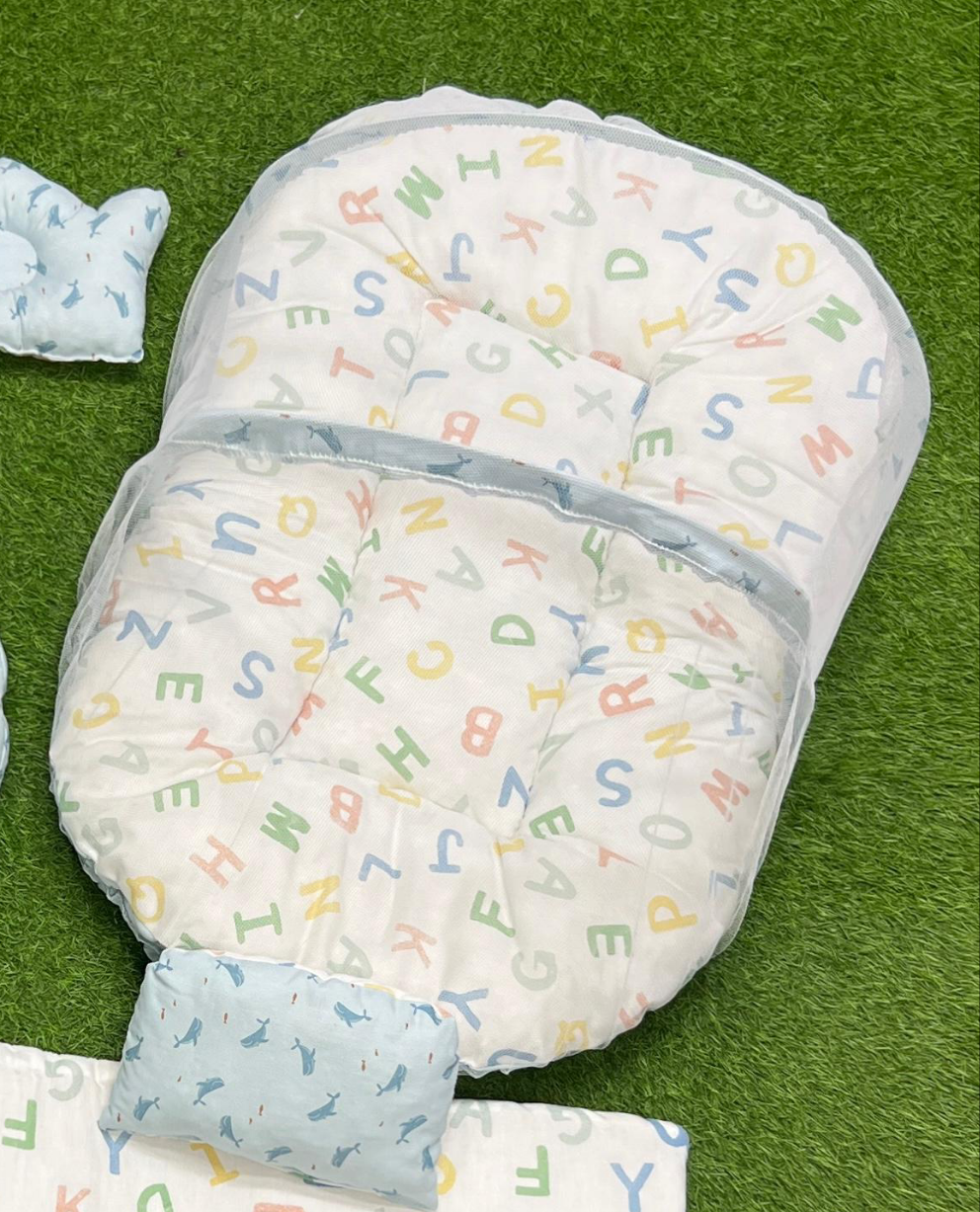 7pcs Fancy And Stylish Baby Bedding Set - - Blue Ocean
