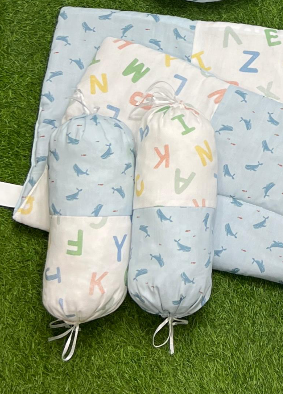 7pcs Fancy And Stylish Baby Bedding Set - - Blue Ocean