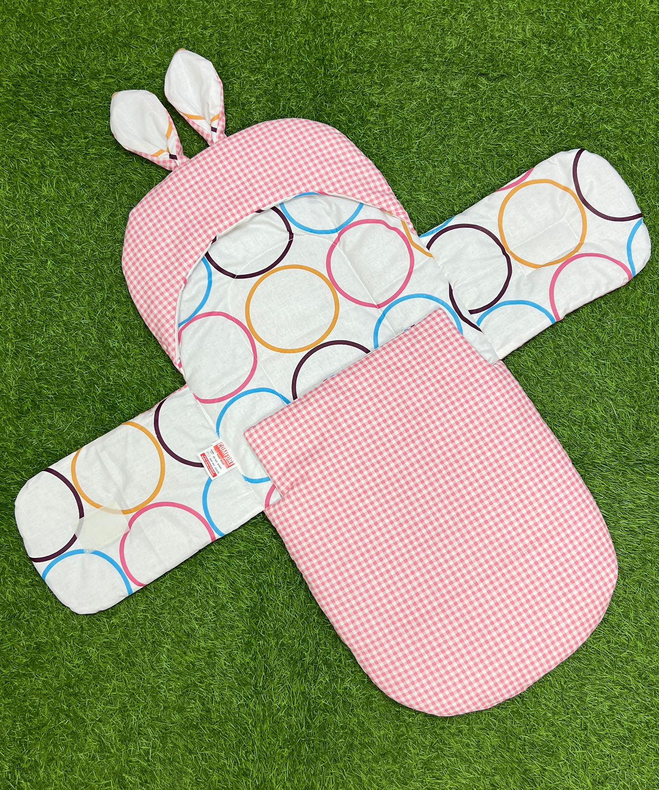 Rabbit Swaddle Cotton (Pink Check)