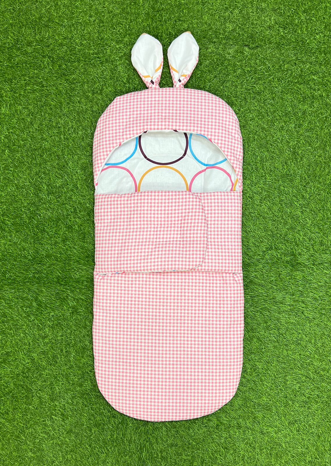 Rabbit Swaddle Cotton (Pink Check)