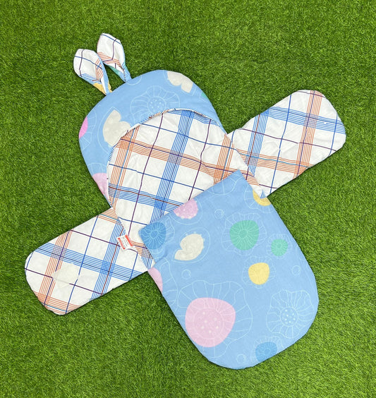 Rabbit Swaddle Cotton (Lake Blue)