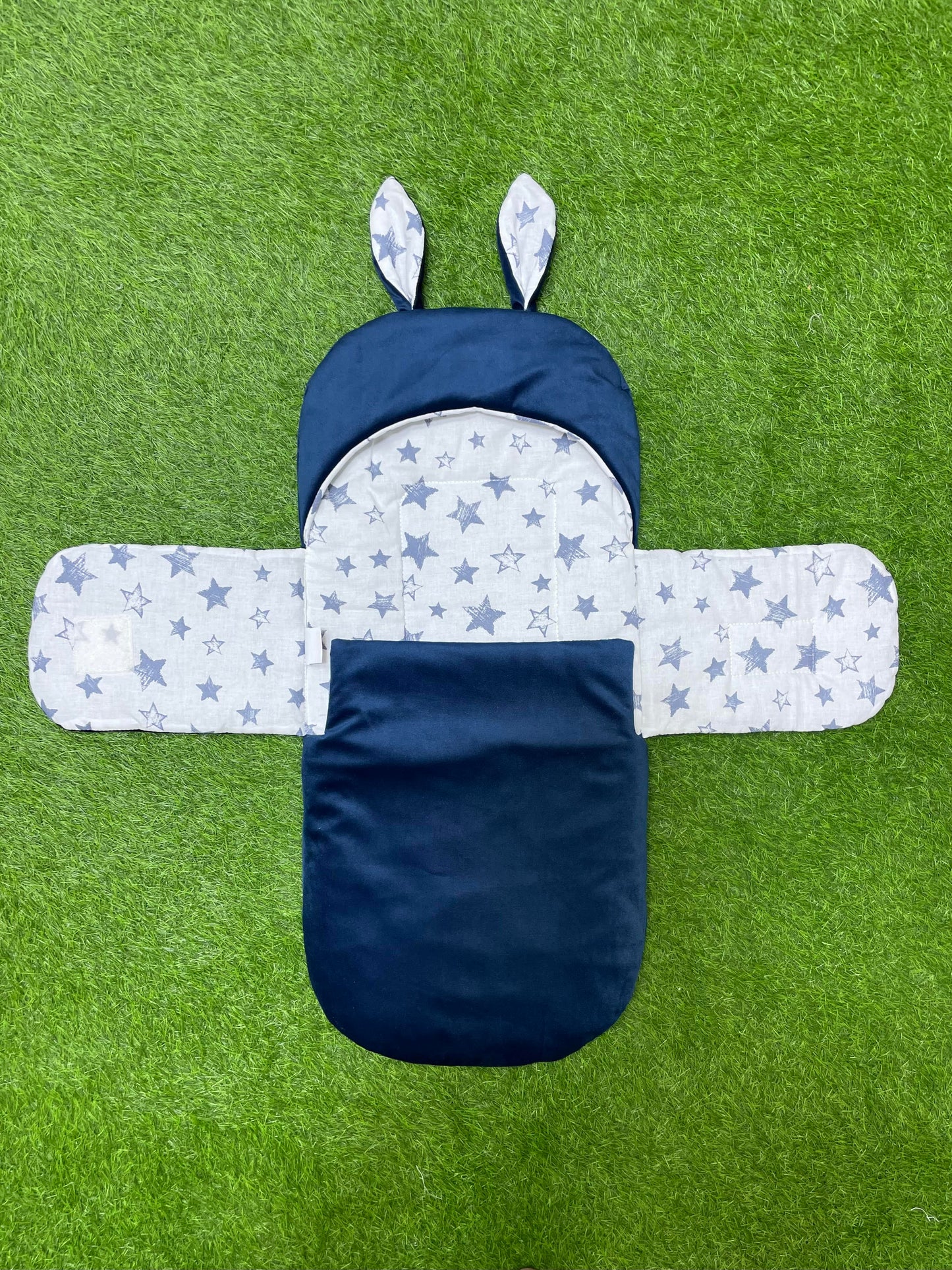 Plush Velvet - Baby Swaddle Wrap - Blue