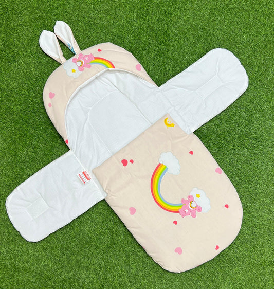 Rabbit Swaddle Cotton (Peach Rainbow)
