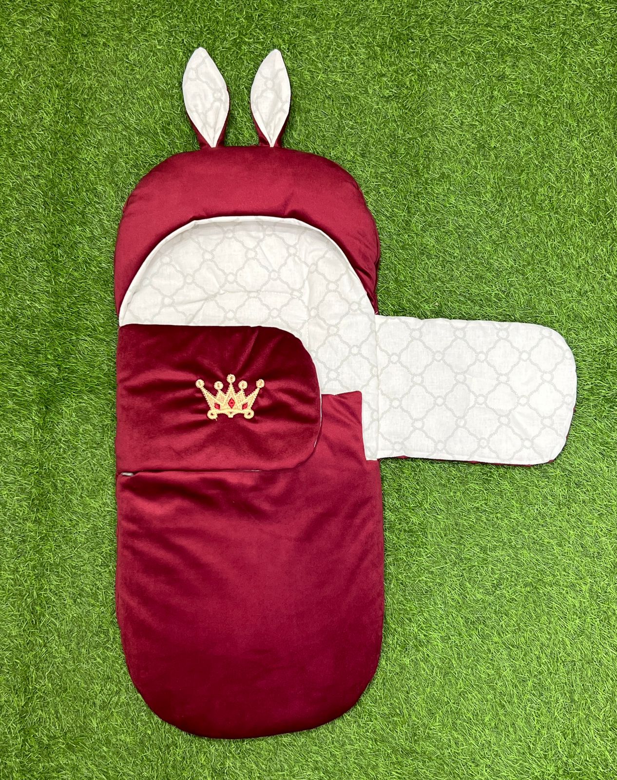 Plush Velvet - Baby Swaddle Wrap - Maroon