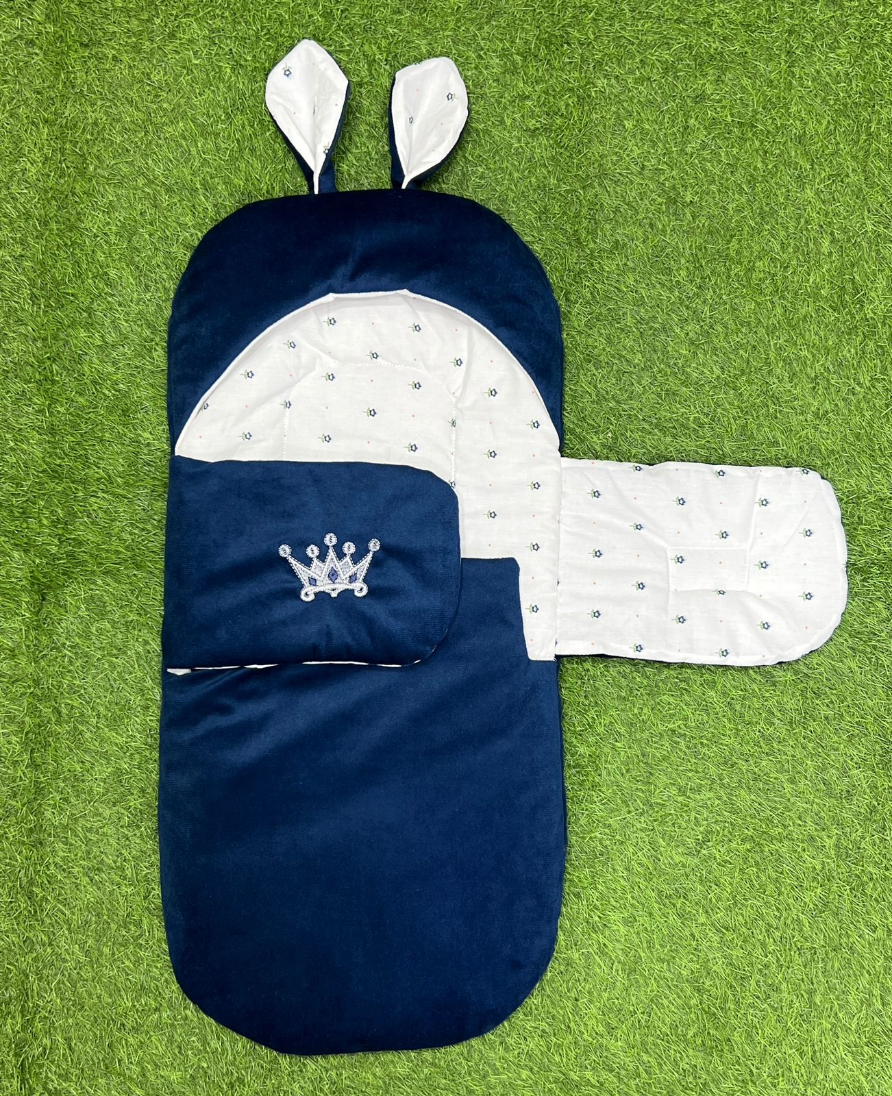 Plush Velvet - Baby Swaddle Wrap - Blue