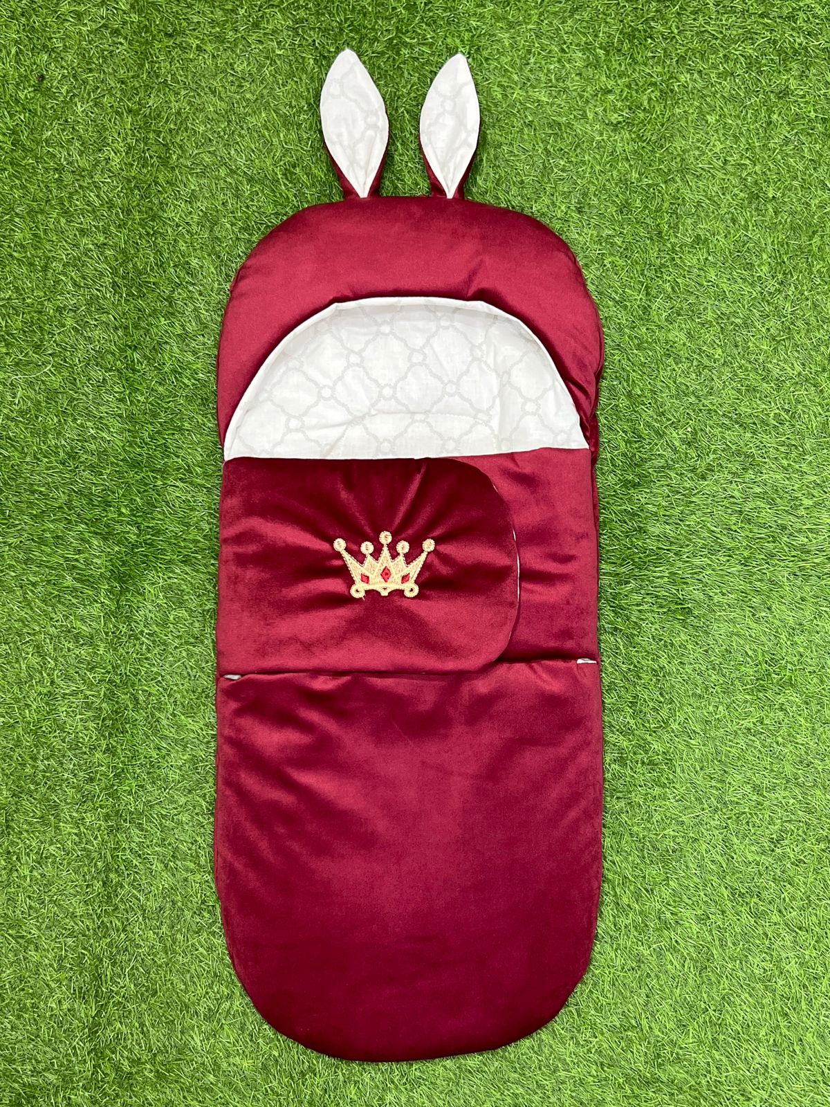 Plush Velvet - Baby Swaddle Wrap - Maroon