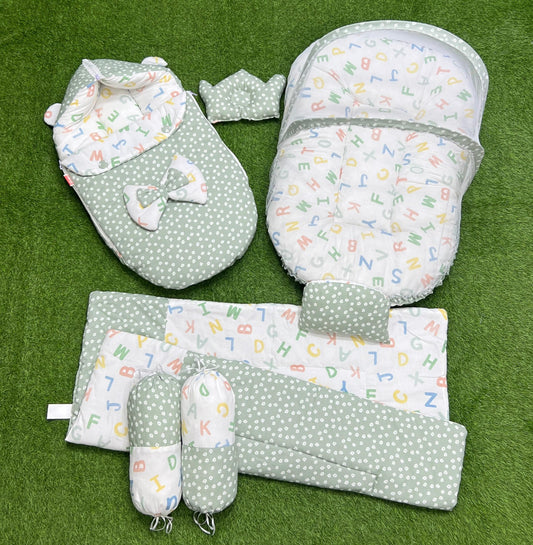 7pcs Fancy And Stylish Baby Bedding Set - - Green