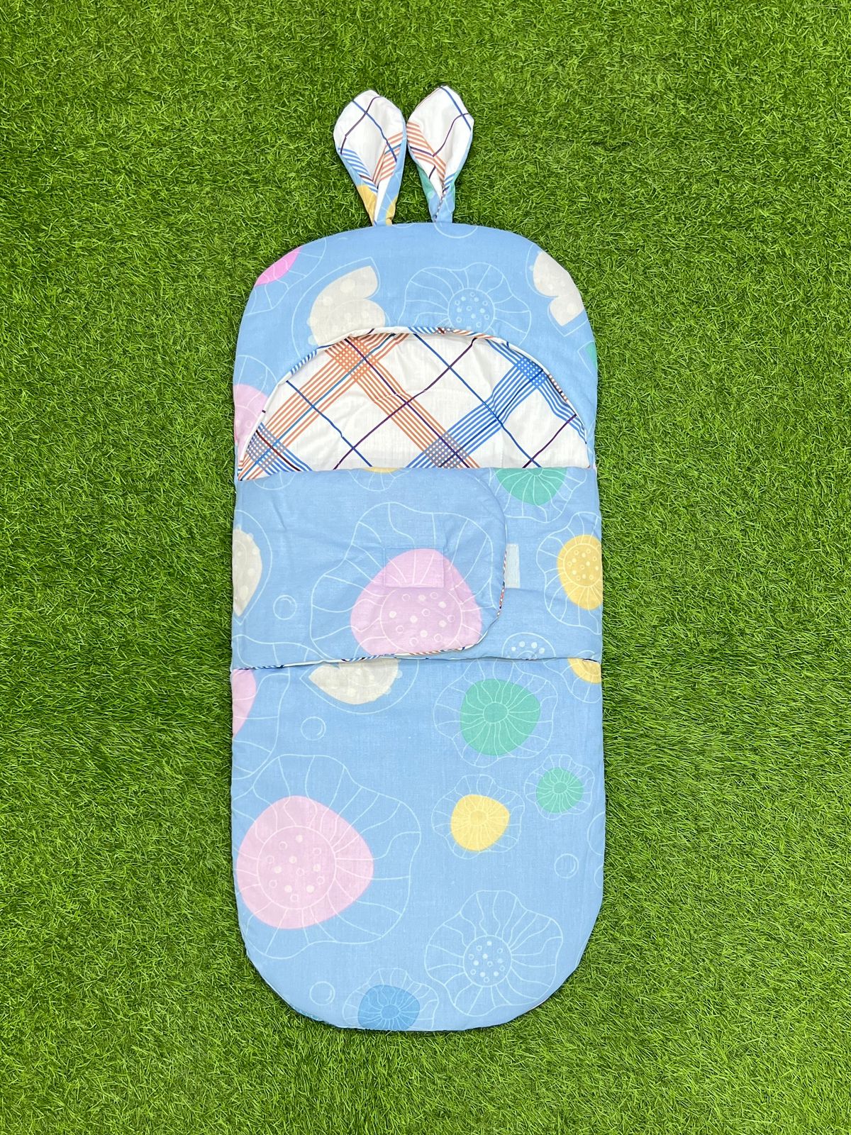 Rabbit Swaddle Cotton (Lake Blue)