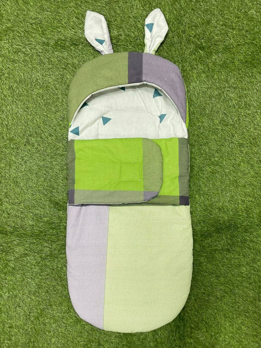 Rabbit Swaddle Wrap - Cotton (Green & Black)